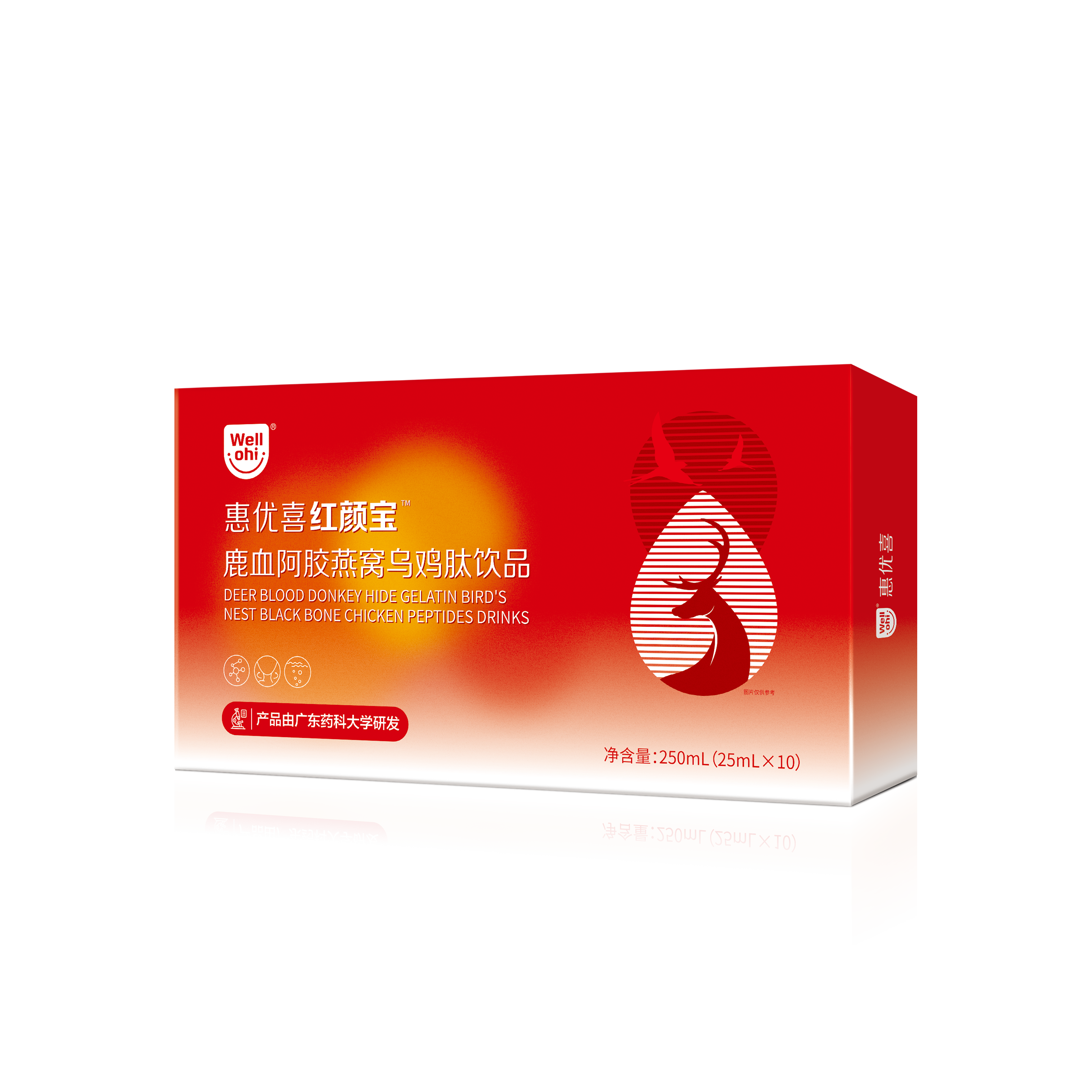 惠优喜红颜宝鹿血阿胶燕窝乌鸡肽饮品